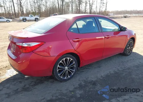 2015 Toyota Corolla S Plus из США, поврежденный, VIN 2T1BURHE0FC246191